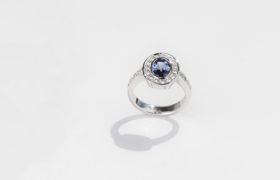 3497 - Weissgold, Tansanit, Brillanten